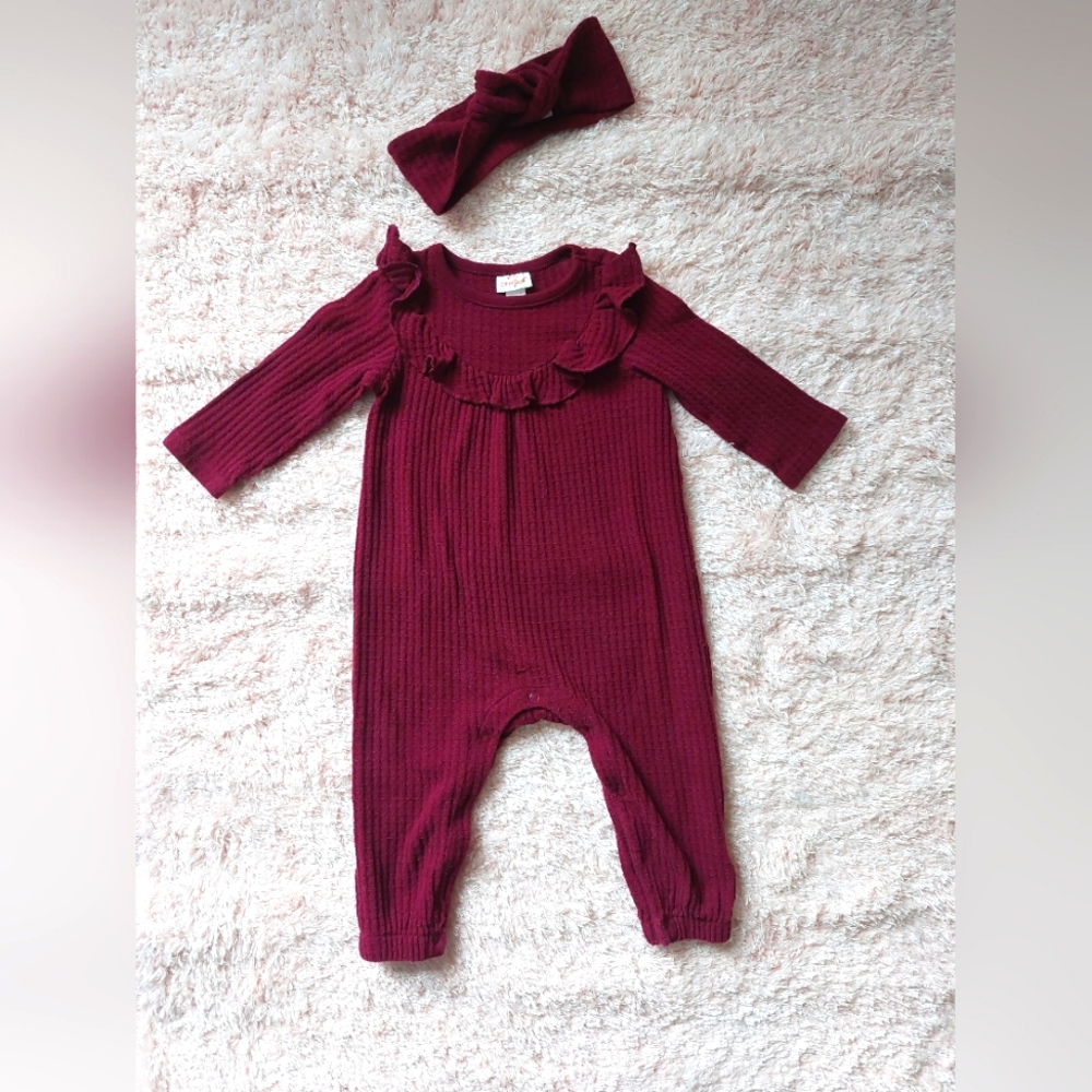 Cat & Jack Girl's Romper with Headband